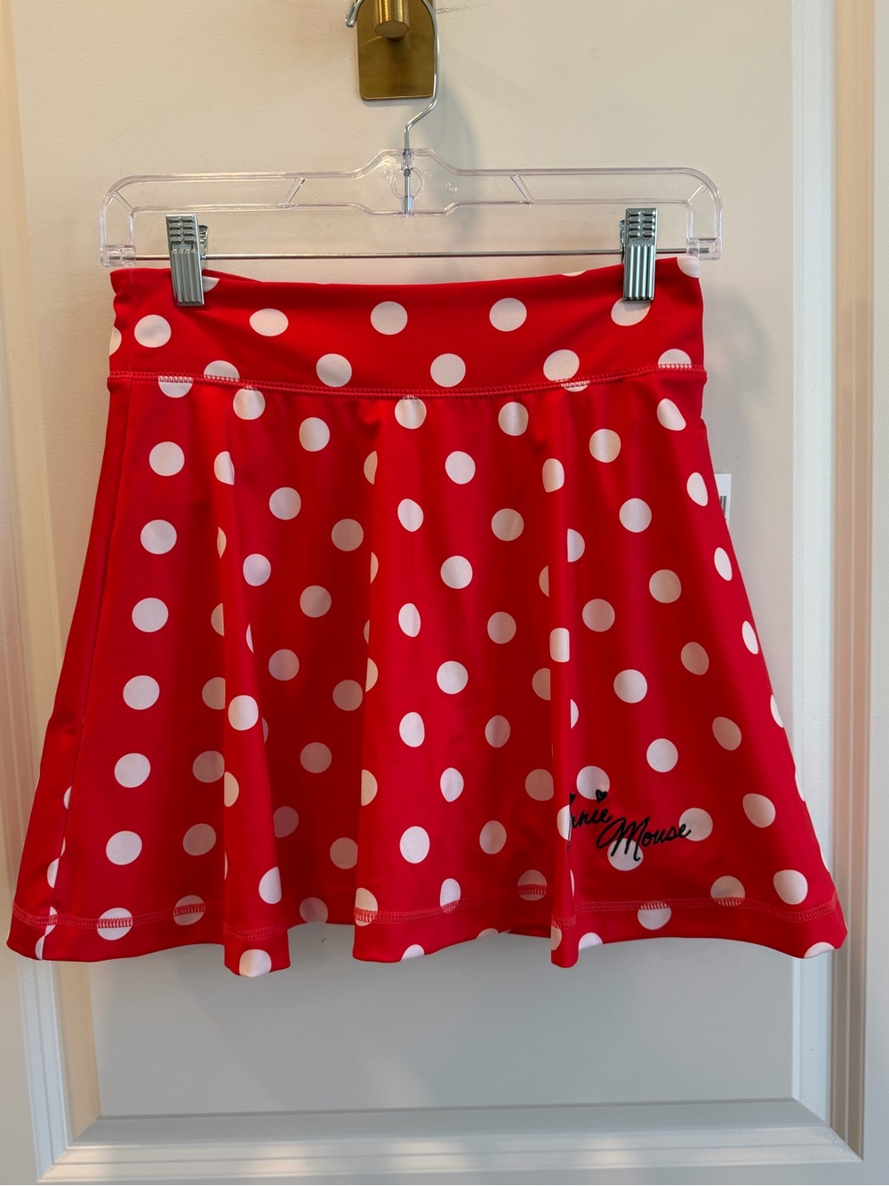 NWT Disney Women’s Minnie Mouse Skort Athleisure Polka Dot Red White size S